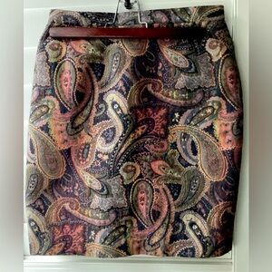 Designer Franco Mirabelli Vntg Skirt M made in 🇨🇦 Textured Tapestry-like Unique